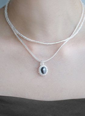 甜妹风锁骨链Mell双层宝石