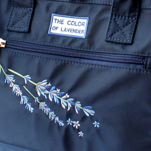 Лавандовая демисезонная нейлоновая сумка через плечо для принцессы для отдыха, сумка на одно плечо, с вышивкой