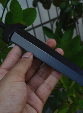 全木紫光檀木剑古剑一体宝剑摆件