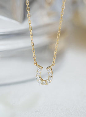 U形马蹄手链项链套装S925银