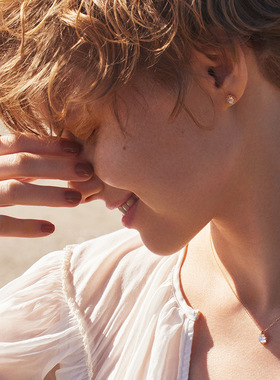 日系简约百搭蓝月光石925银戒指