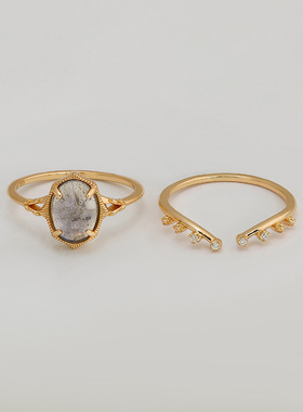 日系轻奢夜空流星S925银戒指