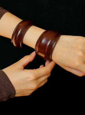 宽窄真皮手镯时尚ins风手环复古