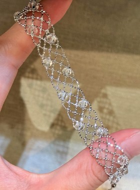 纯银S925法式复古蕾丝手链