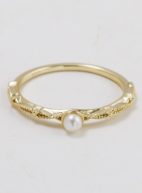 轻奢甜美红石榴925银镀金女戒