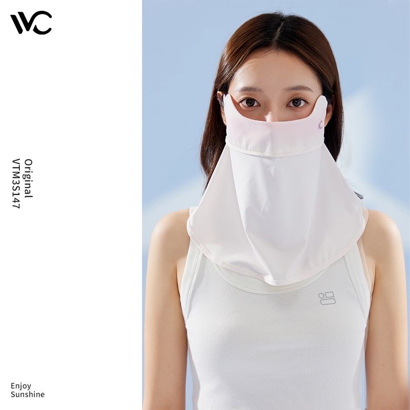 VVC护眼角防晒口罩女防紫外线冰丝透气夏季薄款面罩立体冰凉显瘦 - 图0