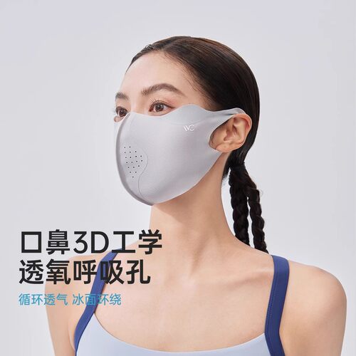 VVC防晒口罩女2026春夏新款护眼角玻尿酸透气3D立体全脸防紫外线 - 图2