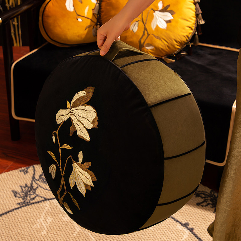 新中式坐垫圆形可拆洗中古懒人沙发地上坐墩家用榻榻米脚踏飘窗垫,淘宝优惠券,粉丝福利购,淘宝优惠卷