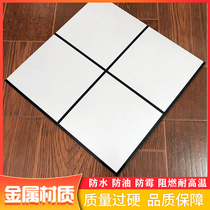 Self-adhesive white plaid metal aluminium plastic plate mosaic wall sticking kitchen anti-flame resistant high temperature resistant make-up room waterproof