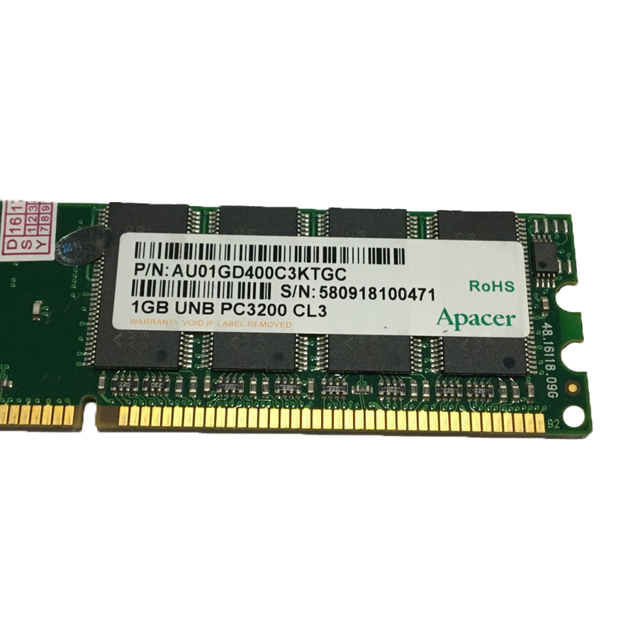 Apacer/宇瞻 1GB UNB PC3200 CL3台式机电脑内存条 ddr400 1G - 图0