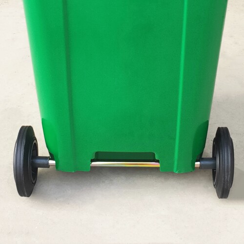 大号垃圾桶轮子240L升120l轮轴通用滚轮环卫户外桶轱辘橡胶轮配件 - 图3