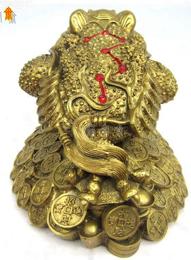 金蟾七星风水摆件三脚蟾蜍纯铜质