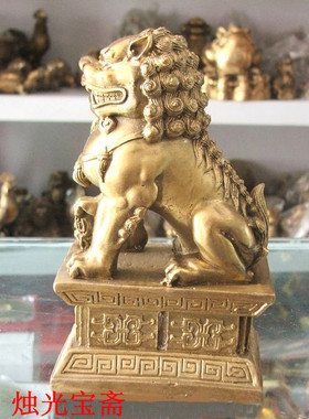 狮子宫狮北京狮纯铜质一对