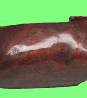 公牛大角水牛黑檀木摆件卧牛