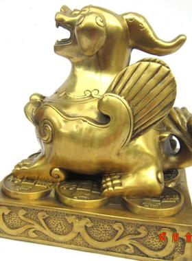 貔貅天禄招财纯铜质风水摆件皮休