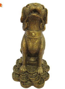 狗金钱狗黄铜质吉祥摆件