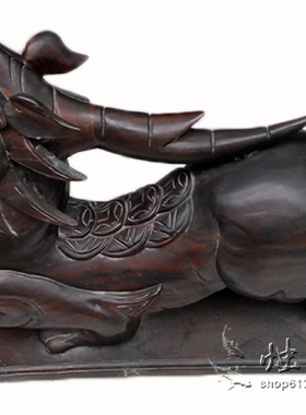 黑檀木貔貅80公分招财风水摆件