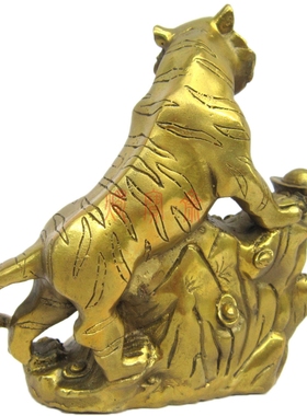 老虎纯铜质风水摆件招财上山虎
