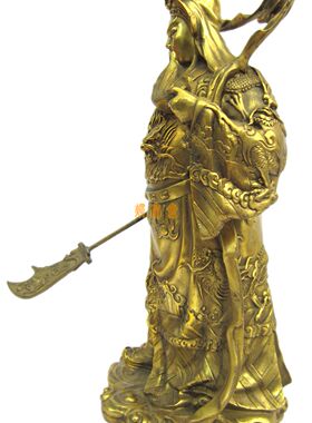 关公关帝站像伽蓝菩萨武财神纯铜