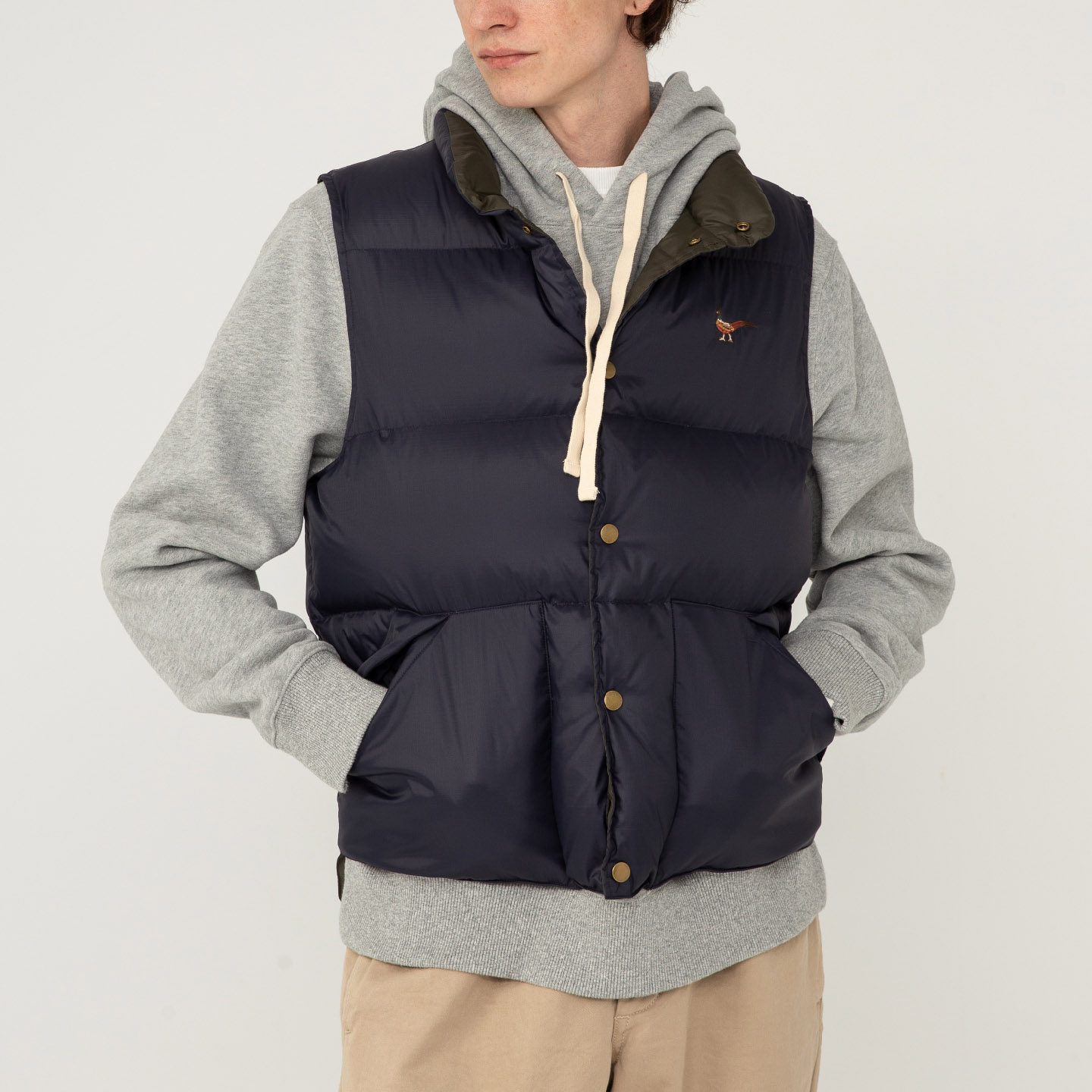 国棉壹厂90绒山鸡绣花白鹅绒羽绒马甲男女轻暖复古帕尼尼鹅绒马甲,淘宝优惠券,粉丝福利购,淘宝优惠卷