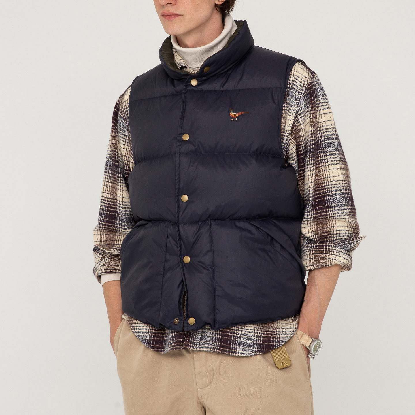 国棉壹厂90绒山鸡绣花白鹅绒羽绒马甲男女轻暖复古帕尼尼鹅绒马甲,淘宝优惠券,粉丝福利购,淘宝优惠卷