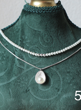 高品质日常气质施华珍珠甜美项链(颜色以托盘里照片为主）