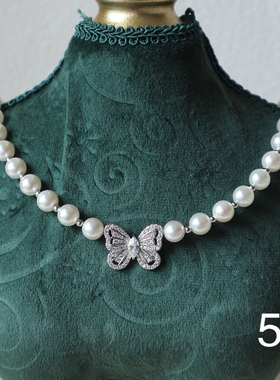 高品质日常气质施华珍珠甜美项链(颜色以托盘里照片为主）