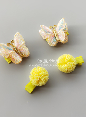 儿童发饰头花蝴蝶发饰套装可爱