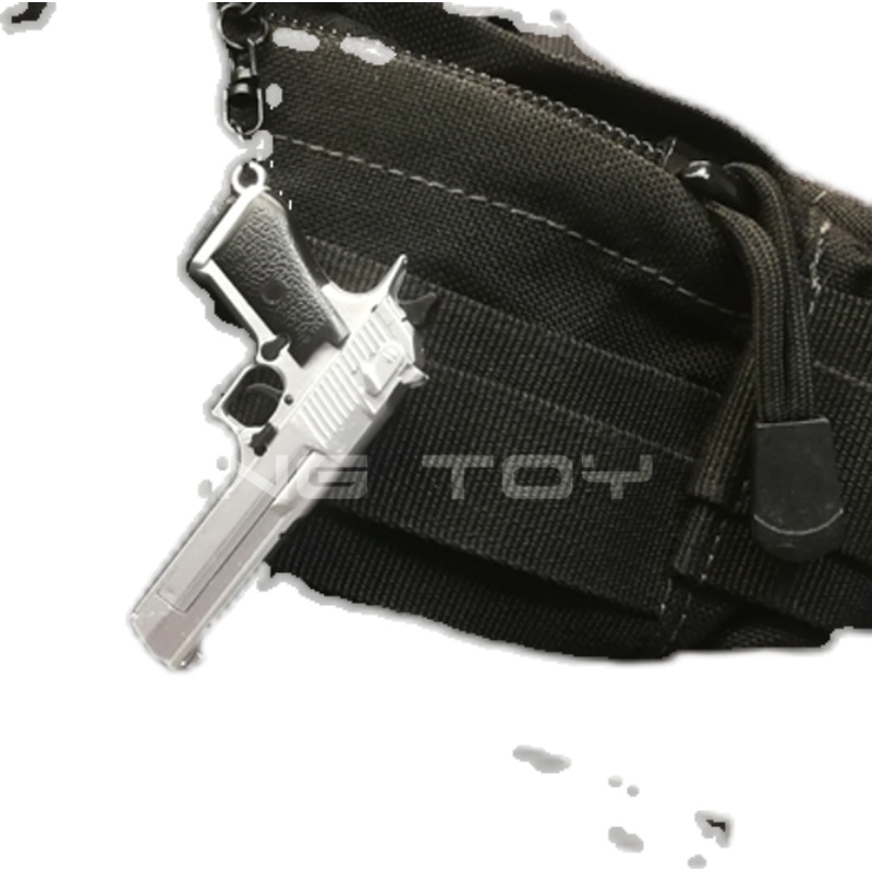 1:3沙鹰塑料枪模钥匙扣玩具可分解手动空挂卸弹匣不可射STINGTOY-图3