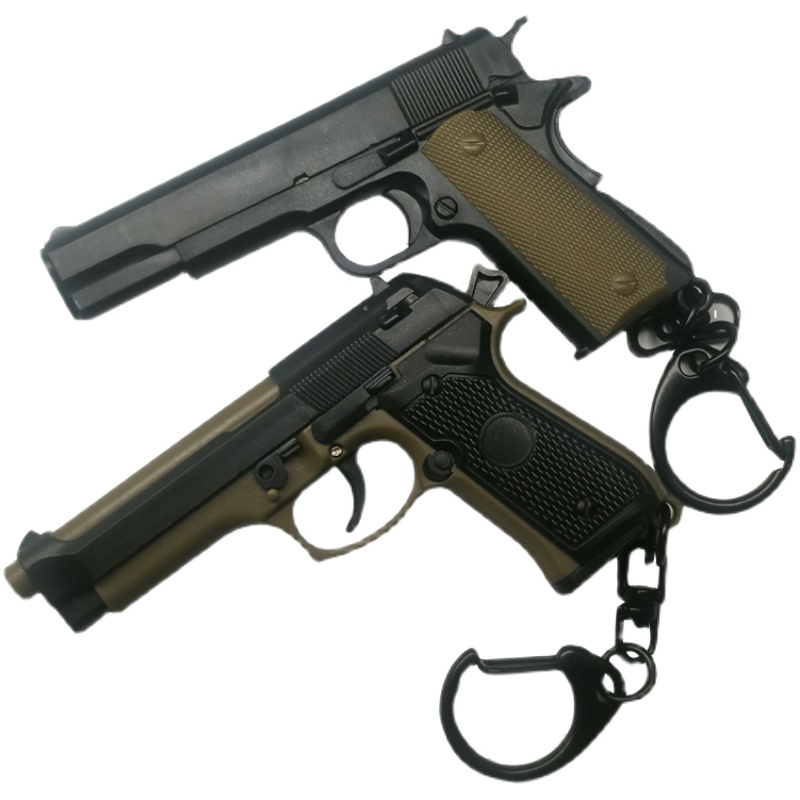 1:3M92&M1911枪模钥匙扣塑料玩具可分解插取弹匣不可发射STINGTOY-图3