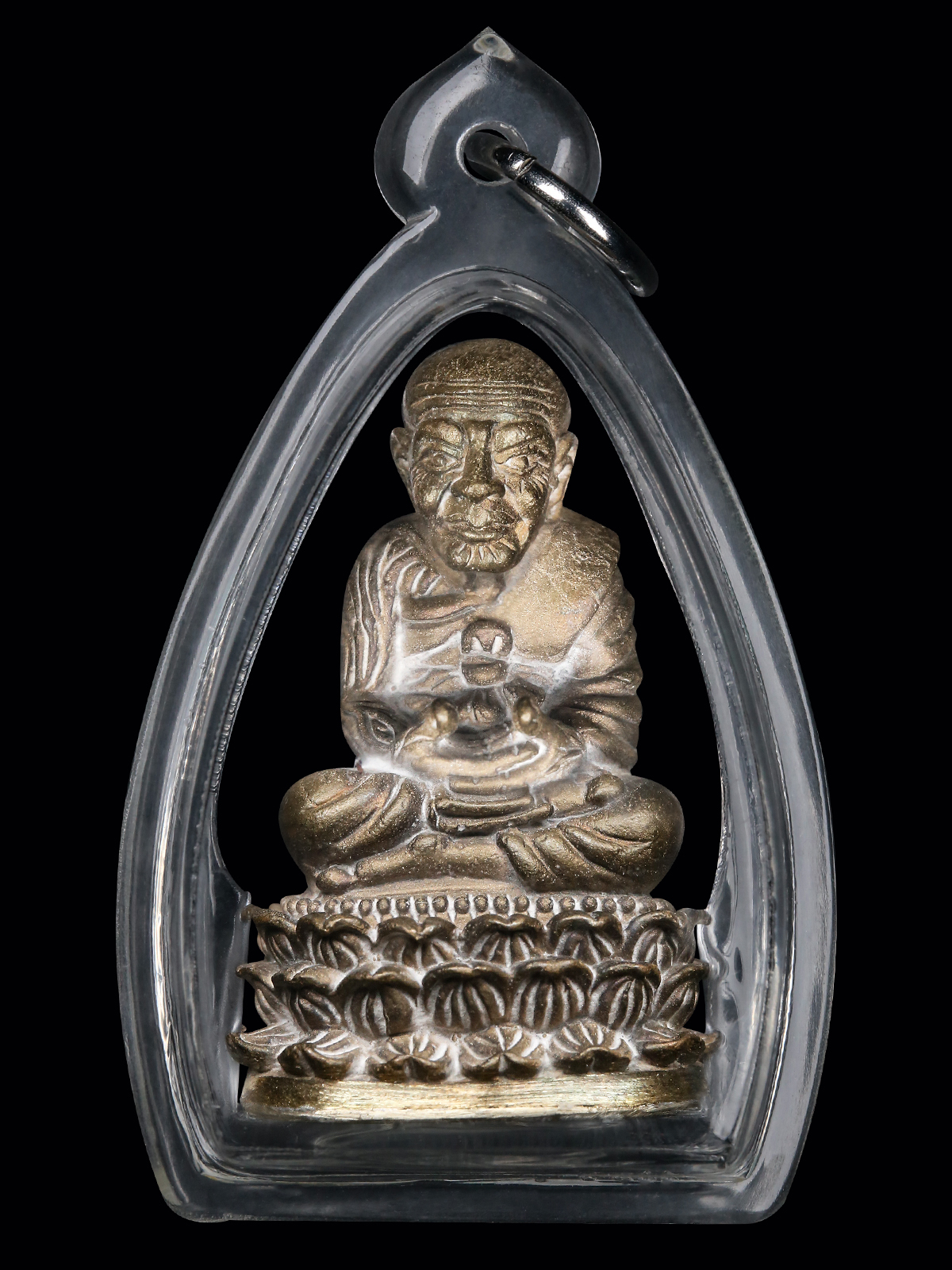 泰国佛牌真品 泰僧王山卡拉杨 2556年 龙婆托钟铃铸像