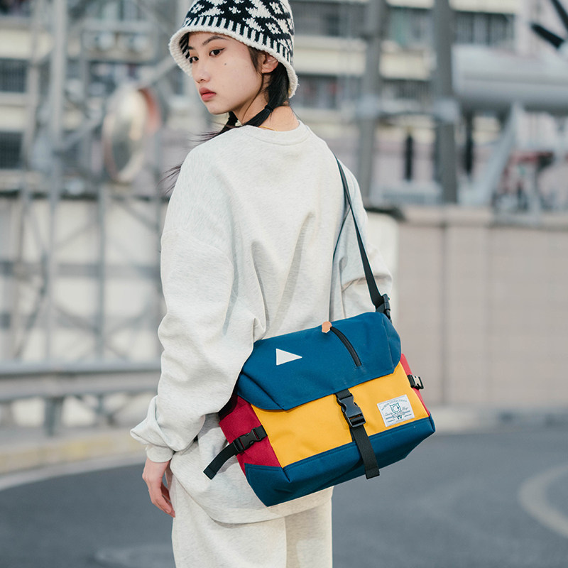 ACROSS斜挎包男士挎包大容量单肩包女大学生通勤邮差包运动骑行包,淘宝优惠券,粉丝福利购,淘宝优惠卷