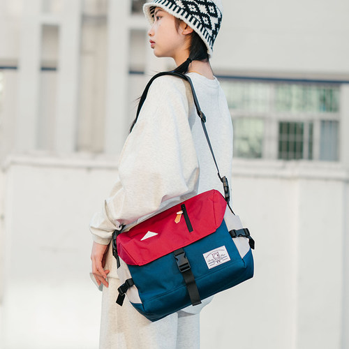 ACROSS斜挎包男士挎包大容量单肩包女大学生通勤邮差包运动骑行包 - 图1