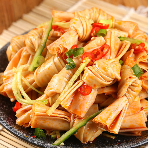 干豆结扣结豆皮豆扣商用烧烤炸串火锅卤味凉拌豆制品干货人造肉 - 图1