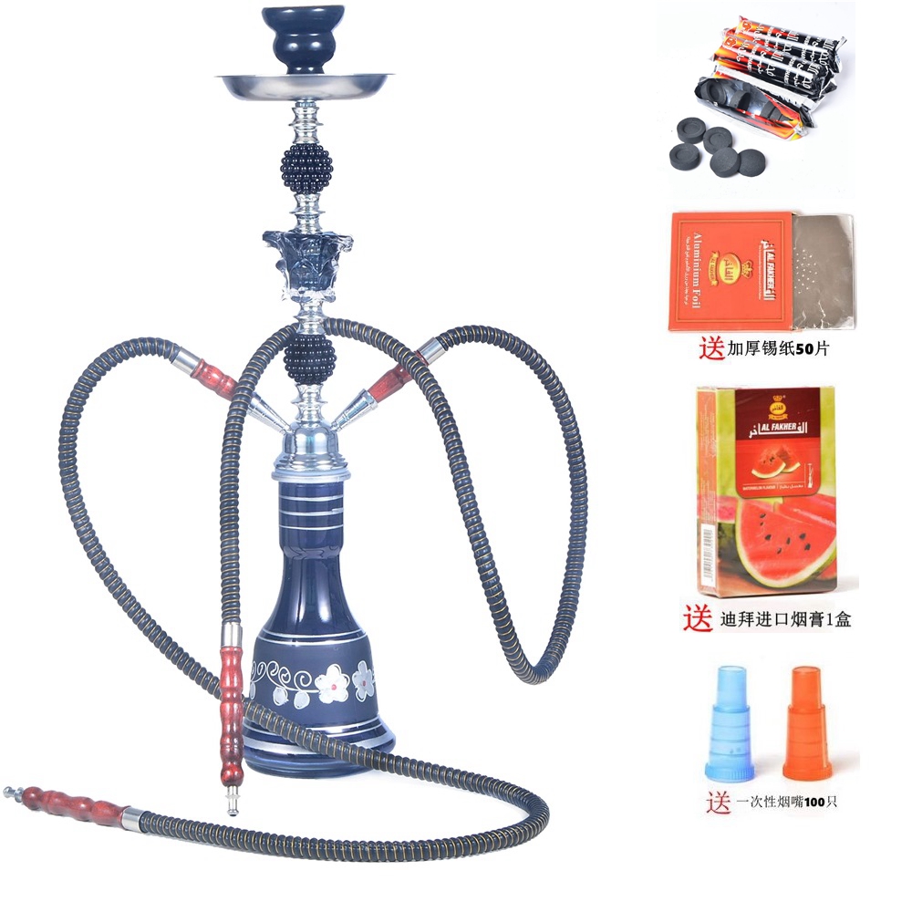 阿拉伯大号双管水烟壶酒吧KTV烟具全套烟斗大烟雾hookah shisha - 图1