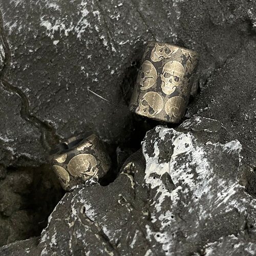 TiFire彩钛馆【暗黑骷髅】钛合金坠子EDC推牌玩具挂坠刀坠彩钛 - 图2
