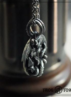 造物星球xfrogfinger925纯银吊坠