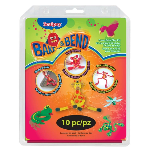 Детская эластичная глина, комплект ручной работы, безопасная импортная сверхлегкая фигурка, США, 10 шт