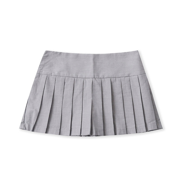 Summer ຕ້ານການເປີດເຜີຍແລະ slimming pleated skirt ສັ້ນ