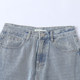 ພາກຮຽນ spring ແລະ summer ຂອບດິບ ripped ຂາຊື່ jeans ວ່າງສໍາລັບແມ່ຍິງ