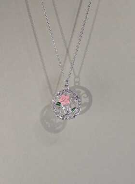 生命树吊坠项链女小众精致锁骨链