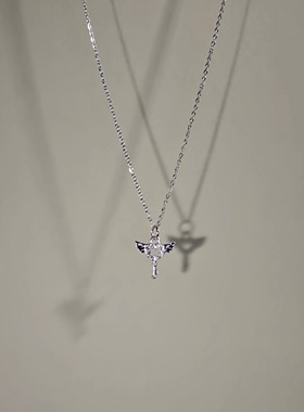 轻奢爱心魔法棒项链时尚毛衣链