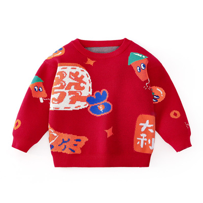 懿琪宝贝毛衣冬款宝宝拜年服