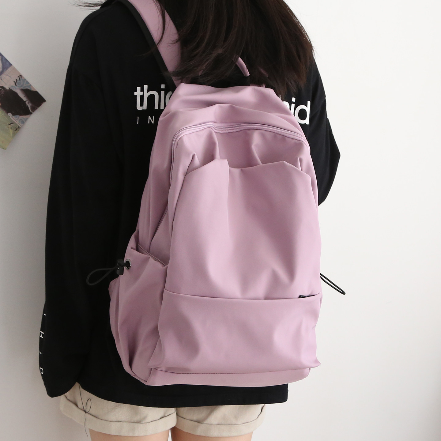 森系大容量纯色双肩包女书包男背包女双肩轻便旅游登山包双肩背包,淘宝优惠券,粉丝福利购,淘宝优惠卷