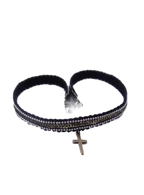 Vintage古着中古古早涩谷设计小众千禧复古宫廷项链十字架吊坠