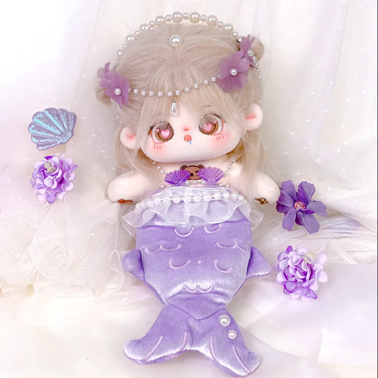 娃衣美人鱼3件套装四件套20cm棉花娃娃玩偶衣服15cm娃娃娃衣沙发,淘宝优惠券,粉丝福利购,淘宝优惠卷