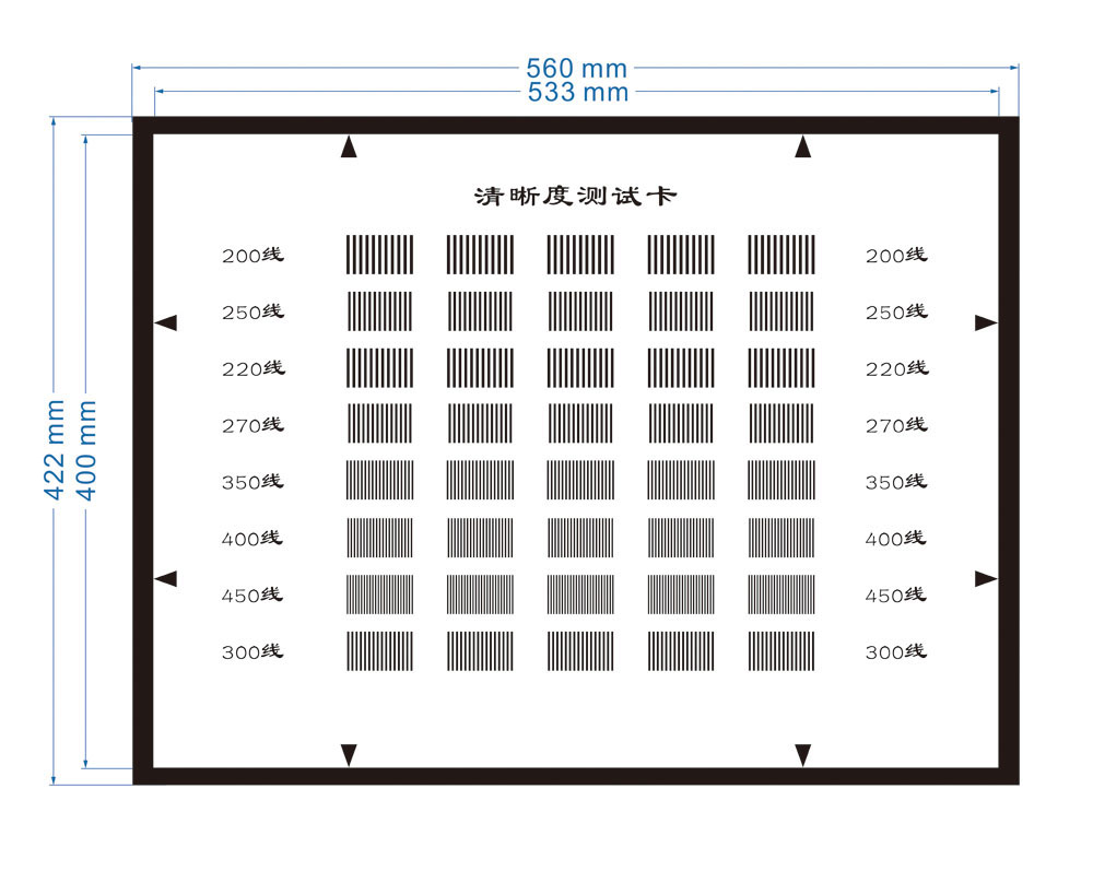 监控标准清晰度测试卡公安部安全防范质量监督检验中心验收测试图-图0