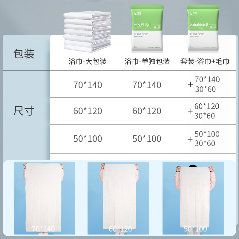 一次性浴巾干旅行压缩单独包装加厚加大洗澡大号酒店专用毛巾套装