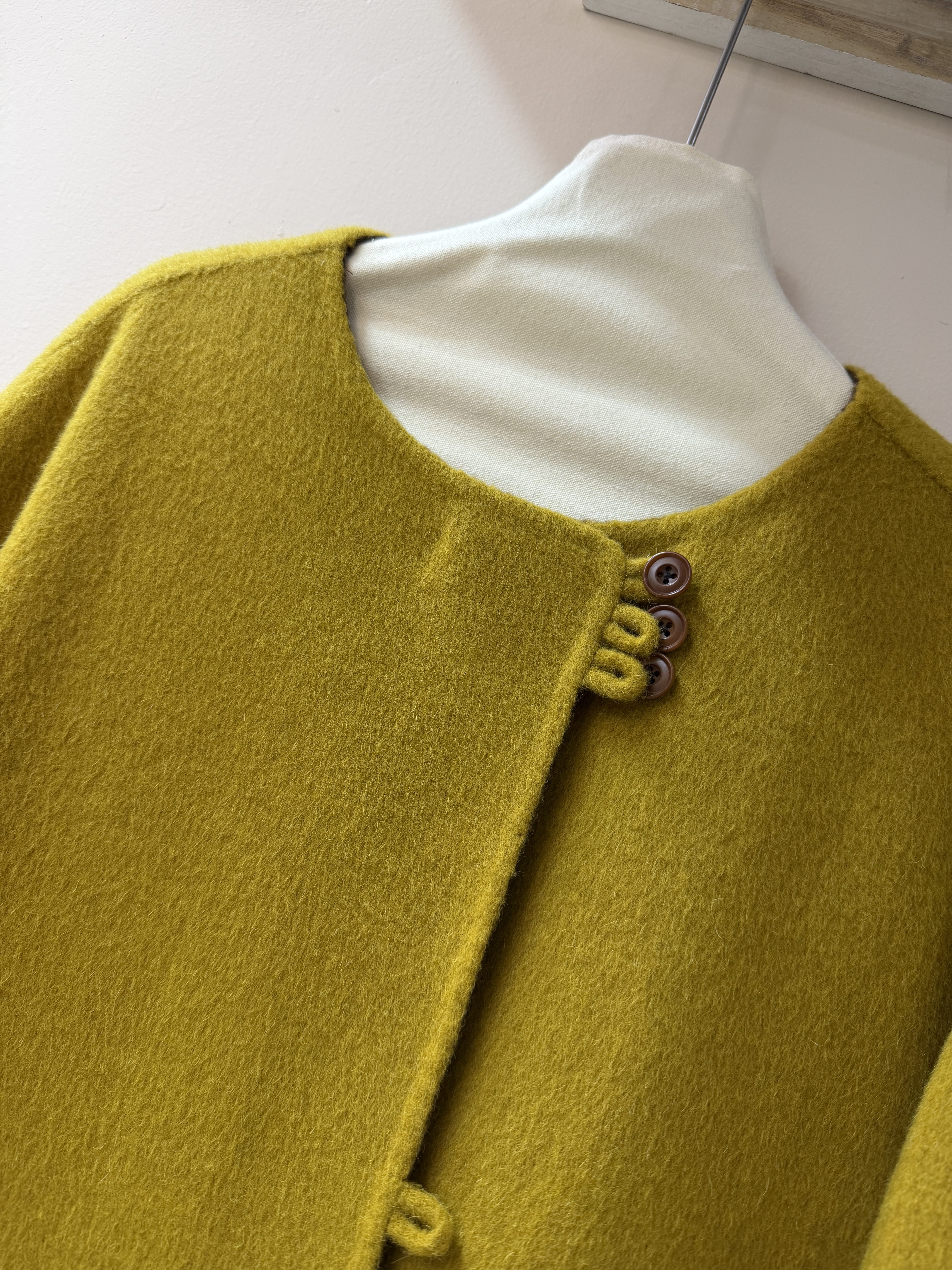 欧洲站2025冬新款圆领双面羊绒大衣女中长款百搭羊毛呢外套,淘宝优惠券,粉丝福利购,淘宝优惠卷