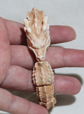 鹿角雕刻生肖龙文玩男士骨质手串手链男款龙年本命年时尚霸气龙